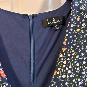Lulu's Floral Navy Dress